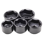 5 Piece 3/8 inch Drive Low Profile Oil Filter Socket Set - 58130